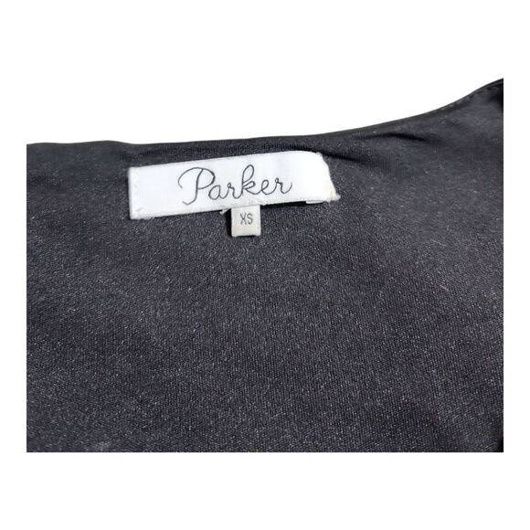 Parker Black Party Short Night Out Dress Size XS Rayon Cocktail Dress Keyhole - Picture 2 of 11